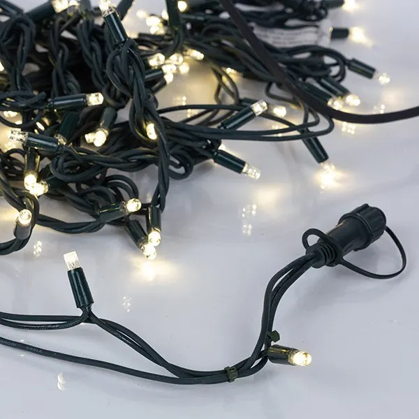 XMAS ΛΑΜΠΑΚΙ ΣΕΙΡΑ 100 LED 5mm ΜΕ ΚΑΛΥΜΜΑ 230V 2 ΕΠΕΚΤΑΣΕΙΣ ΕΩΣ 9 ΣΕΤ ΠΡΑΣΙΝΟ ΚΑΟΥΤΣΟΥΚ ΚΑΛΩΔΙΟ DAYLIGHT LED ΑΝΑ 10cm IΡ65 (ΧΩΡΙΣ ΠΑΡΟΧΗ)