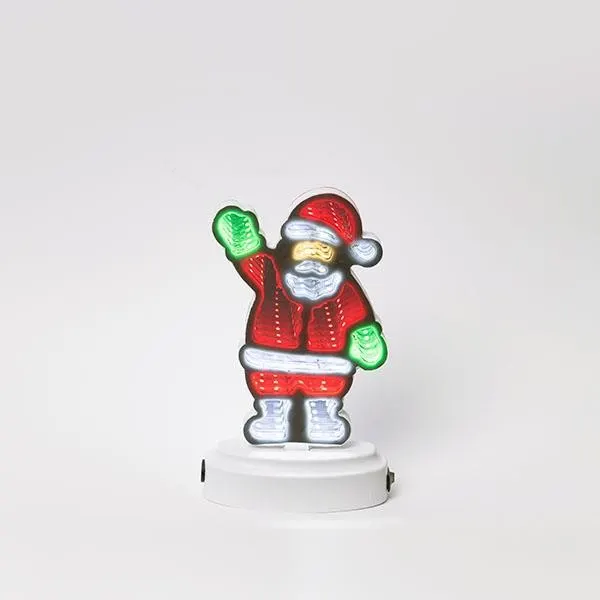 XMAS ΚΑΘΡΕΦΤΗΣ ΑΓΙΟΣ ΒΑΣΙΛΗΣ ΜΕ 62 LED ΜΠΑΤΑΡΙΑΣ 3AAA ΧΡΩΜΑΤΙΣΤΟ LED 11x4.5x3cm IP20