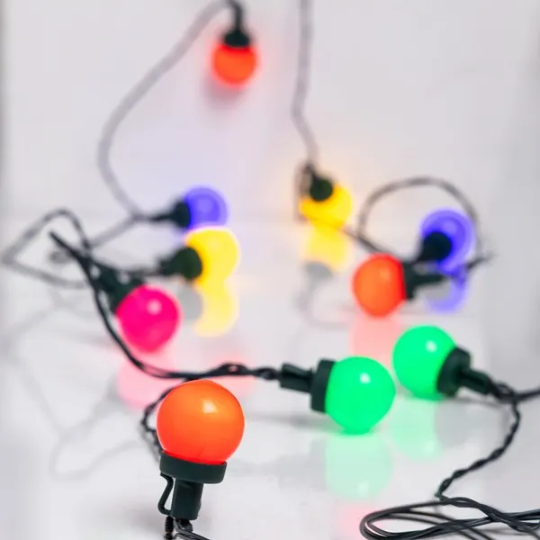 XMAS ΛΑΜΠΑΚΙ ΣΕΙΡΑ 20 LED ΧΡΩΜΑΤΙΣΤΕΣ ΔΙΑΚΟΣΜΗΤΙΚΕΣ ΜΠΑΛΙΤΣΕΣ Φ3cm 31V ΜΕΤΑΣΧΗΜΑΤΙΣΤΗ ΠΡΑΣΙΝΟ PVC ΚΑΛΩΔΙΟ ΣΤΑΘΕΡΟ 5 ΧΡΩΜΑΤΑ ΧΡΩΜΑΤΙΣΤΟ LED ΑΝΑ 20cm ΠΑΡΟΧΗ 5m IP44