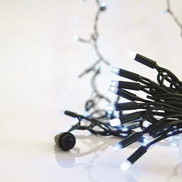 XMAS ΛΑΜΠΑΚΙ ΣΕΙΡΑ 100 LED 5mm ΜΕ ΚΑΛΥΜΜΑ 230V 3 ΕΠΕΚΤΑΣΕΙΣ ΕΩΣ 9 ΣΕΤ ΠΡΑΣΙΝΟ ΚΑΟΥΤΣΟΥΚ ΚΑΛΩΔΙΟ 90 ΜΠΛΕ LED & 10 ΛΕΥΚΟ FLASH LED ANA 10cm ΠΑΡΟΧΗ 1.5cm ΙΡ65