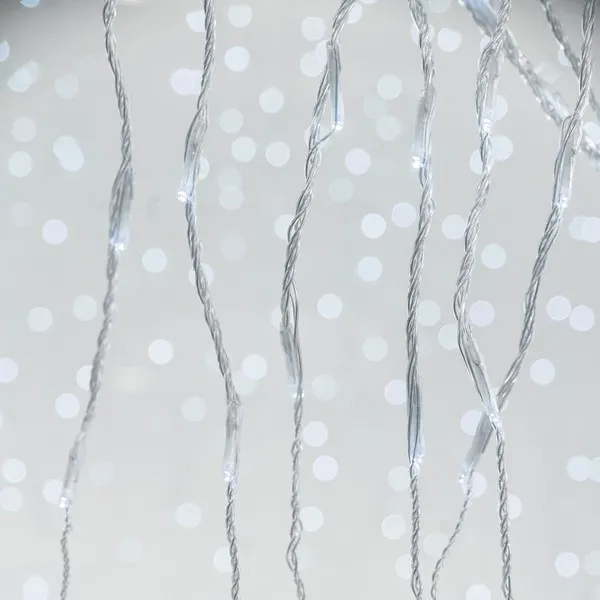 XMAS ΛΑΜΠΑΚΙ ΚΟΥΡΤΙΝΑ 240 LED 3mm 31V ΜΕΤΑΣΧΗΜΑΤΙΣΤΗ ΠΡΟΓΡΑΜΜΑ SNOWFALL & ΜΝΗΜΗ ΔΙΑΦΑΝO PVC ΚΑΛΩΔΙΟ ΛΕΥΚΟ LED (H100 x W200cm 20 ΣΕΙΡΕΣ x 12 LED) ΠΑΡΟΧΗ 3m IP44