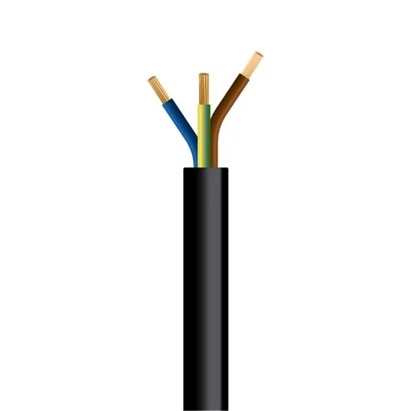 ΚΑΛΩΔΙΟ ΕΥΚΑΜΠΤΟ H05VV-F 3X1,5mm² ΜΑΥΡΟ (100m/Roll)
