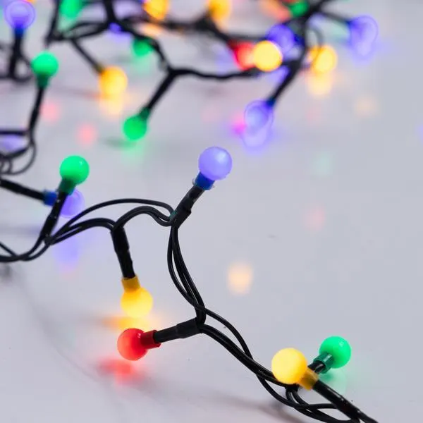 XMAS ΛΑΜΠΑΚΙ ΣΕΙΡΑ 300 LED 3mm ΧΡΩΜΑΤΙΣΤΕΣ ΜΠΑΛΙΤΣΕΣ 0.9cm 31V ΜΕΤΑΣΧΗΜΑΤΙΣΤΗ ΜΕ 8 ΠΡΟΓΡΑΜΜΑΤΑ & ΜΝΗΜΗ ΠΡΑΣΙΝΟ PVC ΚΑΛΩΔΙΟ ΧΡΩΜΑΤΙΣΤΟ LED ΑΝΑ 3cm ΠΑΡΟΧΗ 3m IP44