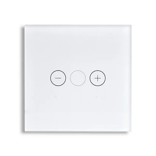 ΓΥΑΛΙΝΟ ΠΑΝΕΛ DIMMER ΑΦΗΣ ΑΣΠΡΟ ΧΡΩΜΑ