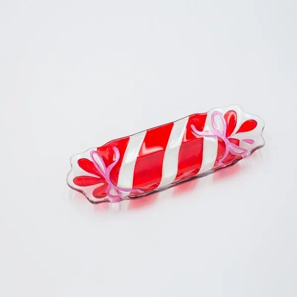 ΓΥΑΛΙΝΗ ΠΙΑΤΕΛΑ CANDY ΟΡΘΟΓΩΝΙΑ 8.5x23cm