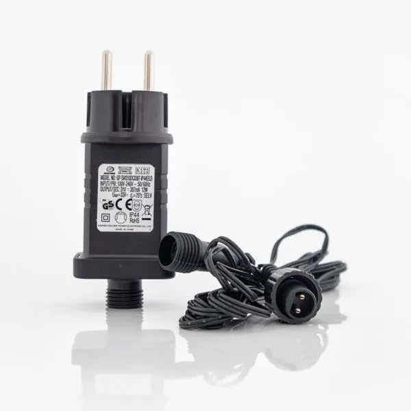 XMAS ΜΕΤΑΣΧΗΜΑΤΙΣΤΗ 31V & 12W ΣΤΑΘΕΡΟ ΕΩΣ 1500 LED ΠΡΑΣΙΝΟ PVC ΚΑΛΩΔΙΟ ΠΑΡΟΧΗ 3m IP44