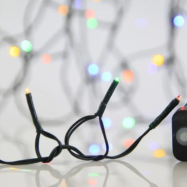 XMAS ΛΑΜΠΑΚΙ ΣΕΙΡΑ 300 LED 3mm 31V ΜΕΤΑΣΧΗΜΑΤΙΣΤΗ ΜΕ 8 ΠΡΟΓΡΑΜΜΑΤΑ ΠΡΑΣΙΝΟ PVC ΚΑΛΩΔΙΟ ΧΡΩΜΑΤΙΣΤΟ LED ΑΝΑ 5cm ΠΑΡΟΧΗ 3m ΙΡ44