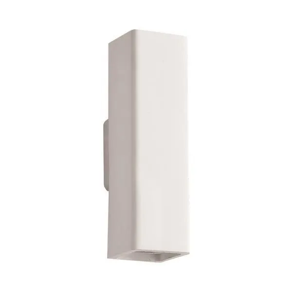 ΑΠΛΙΚΑ ΤΟΙΧΟΥ UP-DOWN ΤΕΤΡΑΓΩΝΗ ΓΥΨΙΝΗ 2xGU10 MAX 6W LED Φ75x100x250mm