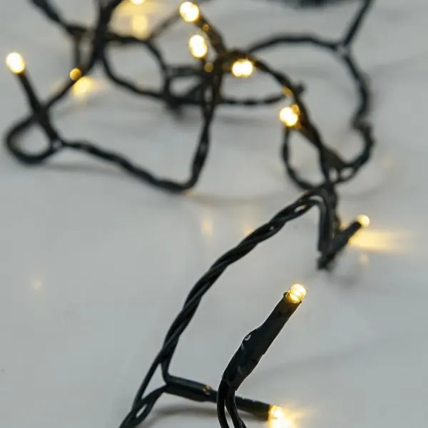 XMAS ΛΑΜΠΑΚΙ ΣΕΙΡΑ 48 LED 3mm ΜΠΑΤΑΡΙΑΣ 3AA ΜΕ 8 ΠΡΟΓΡΑΜΜΑΤΑ ΜΝΗΜΗ & ΧΡΟΝΟΔΙΑΚΟΠΤΗ ΠΡΑΣΙΝΟ PVC ΚΑΛΩΔΙΟ ΘΕΡΜΟ ΛΕΥΚΟ LED ANA 10cm ΠΑΡΟΧΗ 30cm IP44 DISPLAY BOX 24τμχ