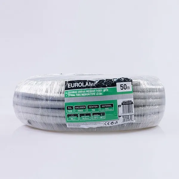 ΣΩΛΗΝΑΣ ΣΠΙΡΑΛ ΜΕΣΑΙΟΥ ΤΥΠΟΥ 750N Φ20 HALOGEN FREE FIRE RES RAL 7035