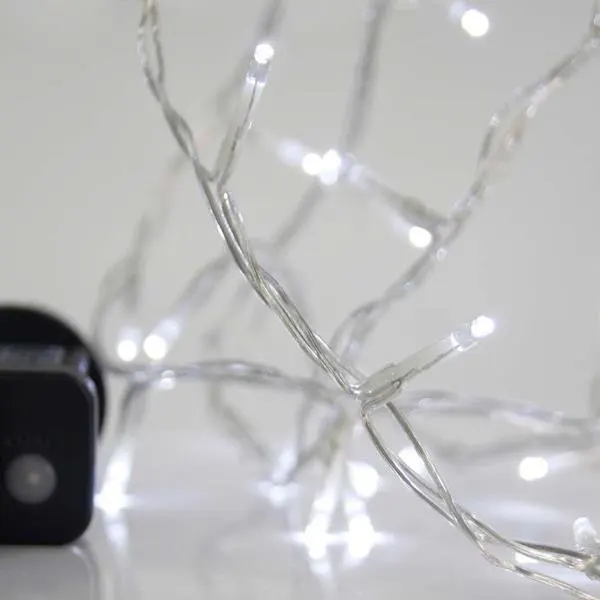 XMAS ΛΑΜΠΑΚΙ ΣΕΙΡΑ 240 LED 3mm 31V ΜΕΤΑΣΧΗΜΑΤΙΣΤΗ ΜΕ 8 ΠΡΟΓΡΑΜΜΑΤΑ ΔΙΑΦΑΝΟ PVC ΚΑΛΩΔΙΟ ΛΕΥΚΟ LED ΑΝΑ 5cm ΠΑΡΟΧΗ 3m ΙΡ44