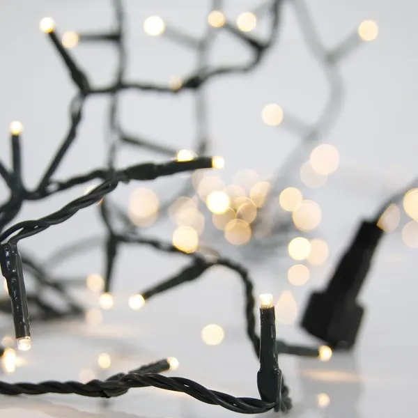 XMAS ΛΑΜΠΑΚΙ ΣΕΙΡΑ 100 LED 3mm 31V ΜΕΤΑΣΧΗΜΑΤΙΣΤΗ 4 ΕΠΕΚΤΑΣΕΙΣ ΕΩΣ 3 ΣΕΤ ΠΡΑΣΙΝΟ PVC ΚΑΛΩΔΙΟ ΘΕΡΜΟ ΛΕΥΚΟ LED ANA 10cm ΠΑΡΟΧΗ 3m ΙΡ44