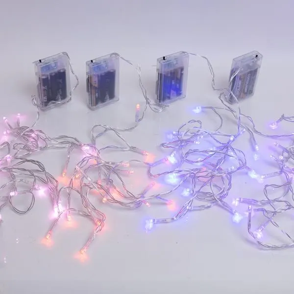 XMAS ΛΑΜΠΑΚΙ ΣΕΙΡΑ 20 LED 5mm ΜΠΑΤΑΡΙΑΣ 3AA ΜΕ ΧΡΟΝΟΔΙΑΚΟΠΤΗ ΔΙΑΦΑΝΟ PVC ΚΑΛΩΔΙΟ ΚΟΚΚΙΝΟ/ΜΠΛΕ/ΡΟΖ/ΜΩΒ LED LED ΑΝΑ 10cm ΠΑΡΟΧΗ 30cm IP20 DISPLAY BOX 24pcs - 6τμχ ΑΝΑ ΧΡΩΜΑ