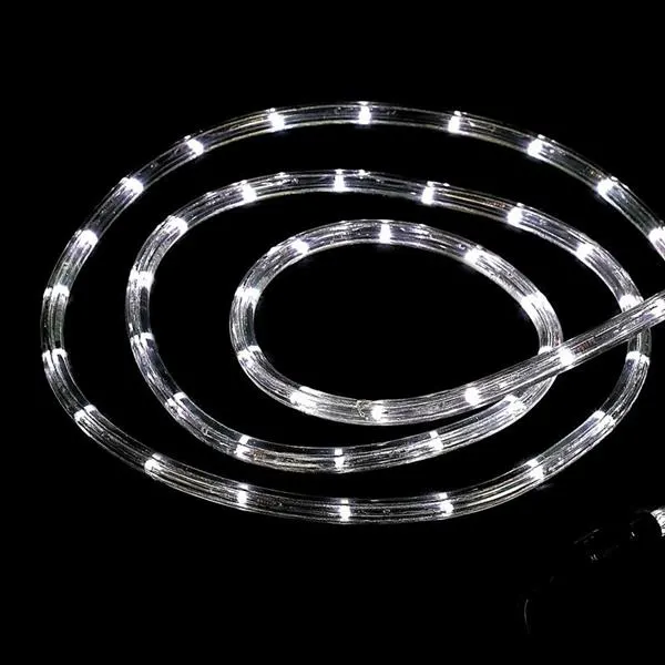 XMAS ΦΩΤΟΣΩΛΗΝΑΣ 230V LED 50m ΜΟΝΟΚΑΝΑΛΟΣ ΔΙΑΦΑΝΟΣ ΣΩΛΗΝΑΣ 13mm ΛΕΥΚΗ ΜΕ 36 LED/m ΚΟΠΗ/2m 2 ΣΕΤ ΕΞΑΡΤΗΜΑΤΑ IP44