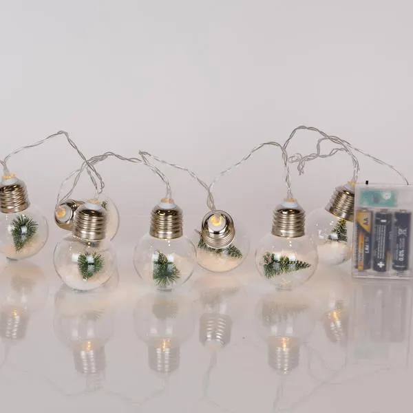 XMAS ΛΑΜΠΑΚΙ ΣΕΙΡΑ 10 LED 5mm ΛΑΜΠΑ ΜΕ ΧΡΙΣΤΟΥΓΕΝΝΙΑΤΙΚΟ ΔΕΝΤΡΟ ΜΠΑΤΑΡΙΑΣ 3AA ΜΕ ΧΡΟΝΟΔΙΑΚΟΠΤΗ ΔΙΑΦΑΝΟ PVC ΚΑΛΩΔΙΟ ΘΕΡΜΟ ΛΕΥΚΟ LED ΑΝΑ 15cm ΠΑΡΟΧΗ 30cm IP20
