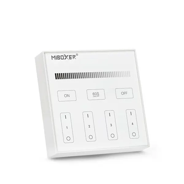 ΑΣΥΡΜΑΤΟ ΧΕΙΡΙΣΤΗΡΙΟ ΤΟΙΧΟΥ RF DIMMER ΕΞΩΤΕΡΙIKO ΤΕΤΡΑΓΩΝΟ 4  ΚΑΝΑΛΙΑ ΓΙΑ ΜΟΝΟΧΡΩΜΗ