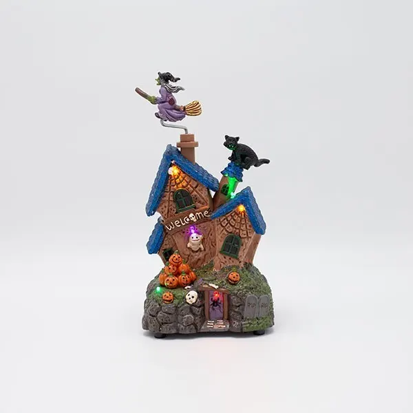 ΣΠΙΤΑΚΙ ΜΑΓΙΣΣΑΣ, ΜΕ ΦΩΣ ΚΑΙ ΚΙΝΗΣΗ, ΜΠΑΤΑΡΙΑΣ, HALLOWEEN, 13x11.7x23.9cm