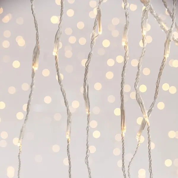 XMAS ΛΑΜΠΑΚΙ ΚΟΥΡΤΙΝΑ 360 LED 3mm 31V ΜΕΤΑΣΧΗΜΑΤΙΣΤΗ ΠΡΟΓΡΑΜΜΑ SNOWFALL & ΜΝΗΜΗ ΔΙΑΦΑΝO PVC ΚΑΛΩΔΙΟ ΘΕΡΜΟ ΛΕΥΚΟ LED (H200 x W200cm 20 ΣΕΙΡΕΣ x 18 LED) ΠΑΡΟΧΗ 3m IP44