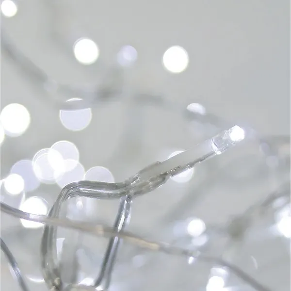 XMAS ΛΑΜΠΑΚΙ ΒΡΟΧΗ 288 LED 3mm 36V ΜΕΤΑΣΧΗΜΑΤΙΣΤΗ 4 ΕΠΕΚΤΑΣΕΙΣ ΕΩΣ 3 ΣΕΤ ΔΙΑΦΑΝΟ PVC ΚΑΛΩΔΙΟ ΛΕΥΚΟ LED (H60 x W600cm 5/7/5/7) ΠΑΡΟΧΗ 3m ΙΡ44
