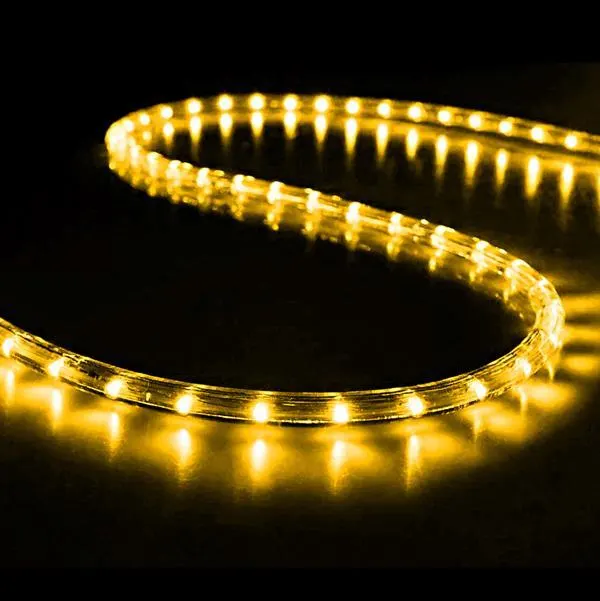 XMAS ΦΩΤΟΣΩΛΗΝΑΣ 230V LED 50m ΜΟΝΟΚΑΝΑΛΟΣ ΠΡΟΣΤΑΣΙΑ UV ΔΙΑΦΑΝΟΣ ΣΩΛΗΝΑΣ 13mm ΚΙΤΡΙΝΟ 36 LED/m ΚΟΠΗ/1m 3 ΣΕΤ ΕΞΑΡΤΗΜΑΤΑ IP65