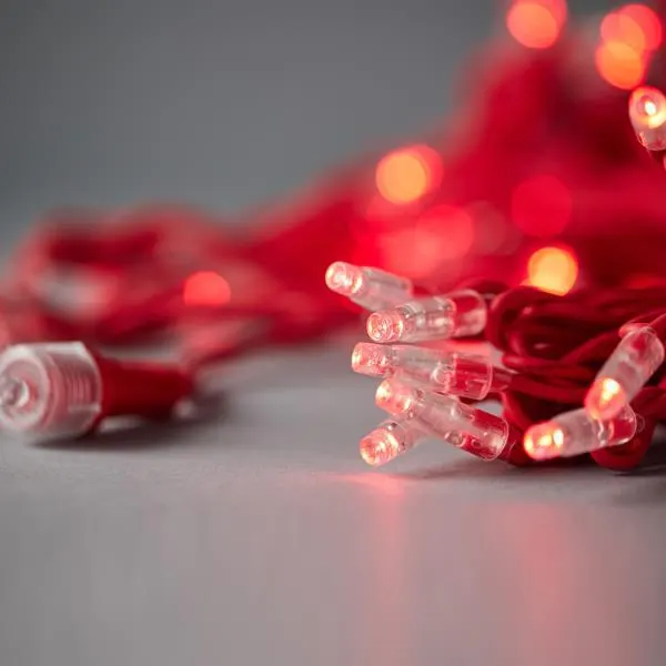 XMAS ΛΑΜΠΑΚΙ ΣΕΙΡΑ 100 LED 5mm ΜΕ ΚΑΛΥΜΜΑ 230V 3 ΕΠΕΚΤΑΣΕΙΣ ΕΩΣ 9 ΣΕΤ ΚΟΚΚΙΝΟ ΚΑΟΥΤΣΟΥΚ ΚΑΛΩΔΙΟ ΚΟΚΚΙΝΟ LED ΑΝΑ 10cm ΠΑΡΟΧΗ 1.5m ΙΡ65