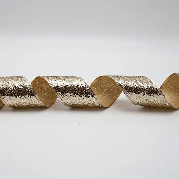 ΚΟΡΔΕΛΑ ME ΧΡΥΣΟ ΧΟΝΤΡΟΚΟΜΜΕΝΟ GLITTER, 6.30cm, 10M