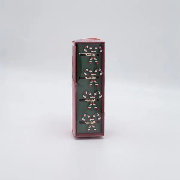 ΜΕΤΑΛΛΙΚΑ ΔΑΧΤΥΛΙΔΙΑ ΠΕΤΣΕΤΑΣ CANDY CANE ΣΕΤ 4ΤΜΧ 3.2x3.5x4.5cm
