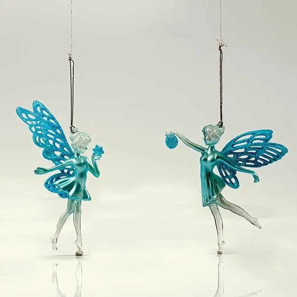 ΣΤΟΛΙΔΙ ΑΚΡΥΛΙΚΟ ΝΕΡΑΙΔΑ ΜΕ ΓΑΛΑΖΙΟ GLITTER 2 ΣΧΕΔΙΑ  8.8x15.2cm
