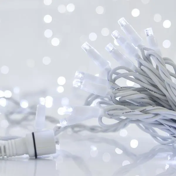 ΣΕΙΡΑ, 100 LED 5mm ΜΕ ΚΑΛΥΜΜΑ, 230V, 3 ΕΠΕΚΤΑΣΕΙΣ ΕΩΣ 9 ΣΕΤ, ΛΕΥΚΟ ΚΑΟΥΤΣΟΥΚ ΚΑΛΩΔΙΟ, ΛΕΥΚΟ LED ANA 10cm, ΠΡΟΕΚΤΑΣΗ ΠΑΡΟΧΗΣ 1.5m, ΙΡ65