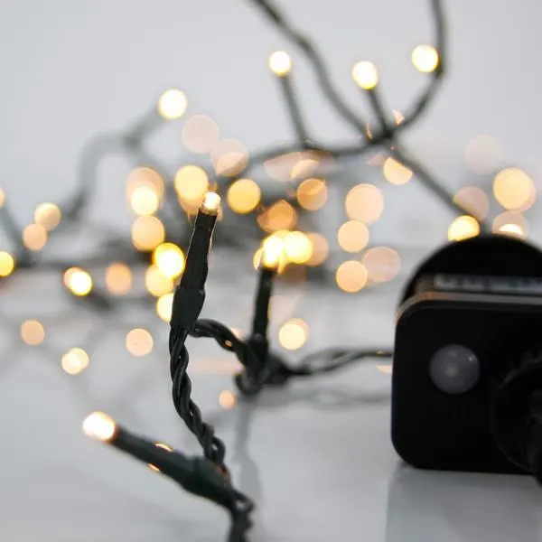 XMAS ΛΑΜΠΑΚΙ ΣΕΙΡΑ 50 LED 3mm 4.5V ΜΕΤΑΣΧΗΜΑΤΙΣΤΗ ΜΕ 8 ΠΡΟΓΡΑΜΜΑΤΑ & ΜΝΗΜΗ ΠΡΑΣΙΝΟ PVC ΚΑΛΩΔΙΟ ΘΕΡΜΟ ΛΕΥΚΟ LED ΑΝΑ 5cm ΠΑΡΟΧΗ 3m IP44