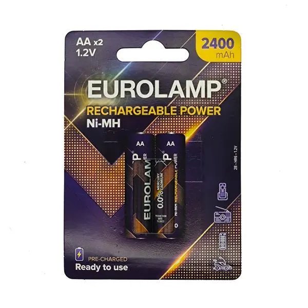 ΕΠΑΝΑΦΟΡΤΙΖΟΜΕΝΗ ΜΠΑΤΑΡΙΑ Ni-MH AA (HR6) 2400mAh 2τμχ 1.2V