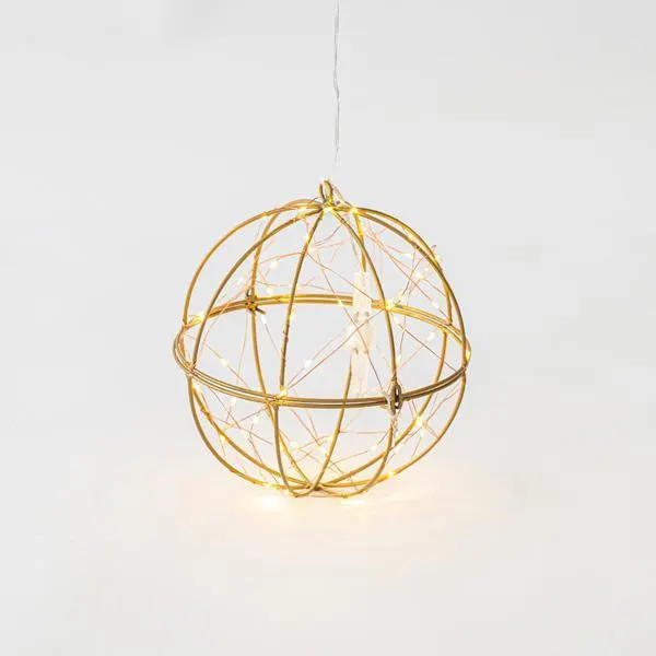XMAS ΦΩΤΙΖΟΜΕΝΗ ΧΡΥΣΗ ΜΕΤΑΛΛΙΚΗ ΜΠΑΛΑ 20cm 60 LED 4.5V ΜΕΤΑΣΧΗΜΑΤΙΣΤΗ ΜΠΡΟΝΖΕ ΧΑΛΚΙΝΟ ΚΑΛΩΔΙΟ ΘΕΡΜΟ ΛΕΥΚΟ ΠΑΡΟΧΗ 5m IP44