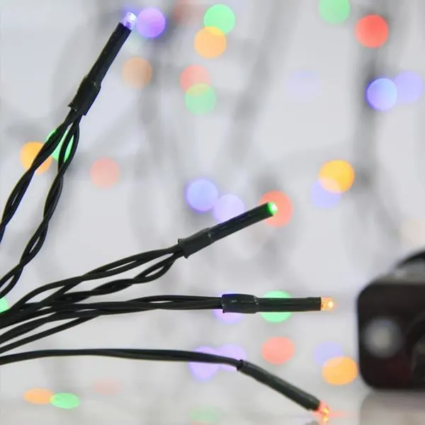 XMAS ΛΑΜΠΑΚΙ ΣΕΙΡΑ 180 LED 3mm 31V ΜΕΤΑΣΧΗΜΑΤΙΣΤΗ ΜΕ 8 ΠΡΟΓΡΑΜΜΑΤΑ ΠΡΑΣΙΝΟ PVC ΚΑΛΩΔΙΟ ΧΡΩΜΑΤΙΣΤΟ LED ΑΝΑ 5cm ΠΑΡΟΧΗ 3m ΙΡ44