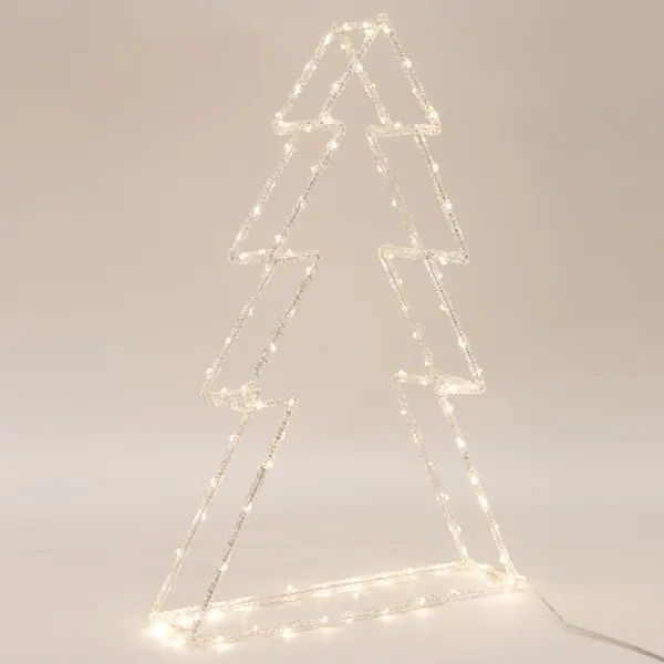XMAS ΑΚΡΥΛΙΚΟ ΔΕΝΤΡΟ 3.5V ΜΕΤΑΣΧΗΜΑΤΙΣΤΗ 120 ΘΕΡΜΑ ΛΕΥΚΑ MINI LED ΠΑΡΟΧΗ 5m 40x10x60cm IP44