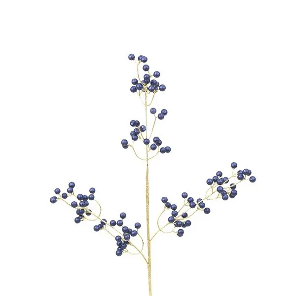 ΚΛΑΔΙ ΜΕ BERRIES ΣΚΟΥΡΑ ΜΠΛΕ 75cm