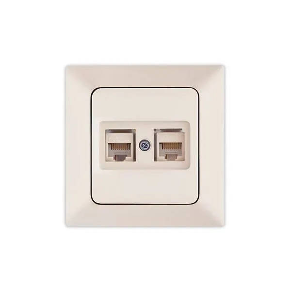 ΠΡΙΖΑ DATA CAT 6 RJ 45 ΔΙΠΛΗ ΜΠΕΖ