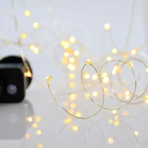 XMAS ΛΑΜΠΑΚΙ ΣΕΙΡΑ 100 ΜΙΝΙ LED ΜΕΤΑΣΧΗΜΑΤΙΣΤΗ ΜΕ 8 ΠΡΟΓΡΑΜΜΑΤΑ & ΜΝΗΜΗ ΑΣΗΜΙ ΧΑΛΚΙΝΟ ΚΑΛΩΔΙΟ ΘΕΡΜΟ ΛΕΥΚΟ LED ΑΝΑ 10cm ΠΑΡΟΧΗ 5m IP44