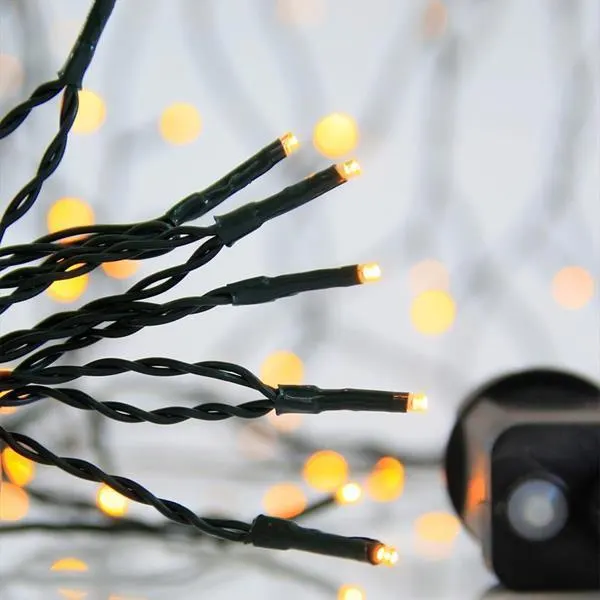 XMAS ΛΑΜΠΑΚΙ ΣΕΙΡΑ 300 LED 3mm 31V ΜΕΤΑΣΧΗΜΑΤΙΣΤΗ ΜΕ 8 ΠΡΟΓΡΑΜΜΑΤΑ ΠΡΑΣΙΝΟ PVC ΚΑΛΩΔΙΟ ΘΕΡΜΟ ΛΕΥΚΟ LED ΑΝΑ 5cm ΠΑΡΟΧΗ 3m ΙΡ44