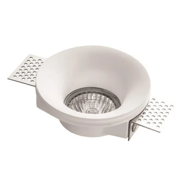 ΣΠΟΤ ΓΥΨΙΝΟ ΜΟΝΟ ΣΤΡΟΓΓΥΛΟ 1XGU10 Φ100x40mm