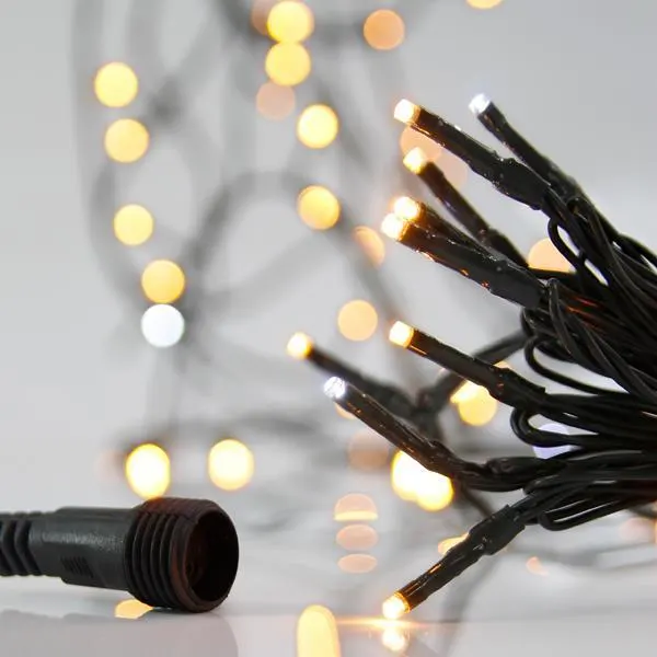 XMAS ΛΑΜΠΑΚΙ ΣΕΙΡΑ 100 LED 3mm 31V ΜΕΤΑΣΧΗΜΑΤΙΣΤΗ 4 ΕΠΕΚΤΑΣΕΙΣ ΕΩΣ 3 ΣΕΤ ΠΡΑΣΙΝΟ PVC ΚΑΛΩΔΙΟ ΘΕΡΜΟ ΛΕΥΚΟ & 10 ΛΕΥΚΑ FLASH LED ANA 10cm ΠΑΡΟΧΗ 3m ΙΡ44