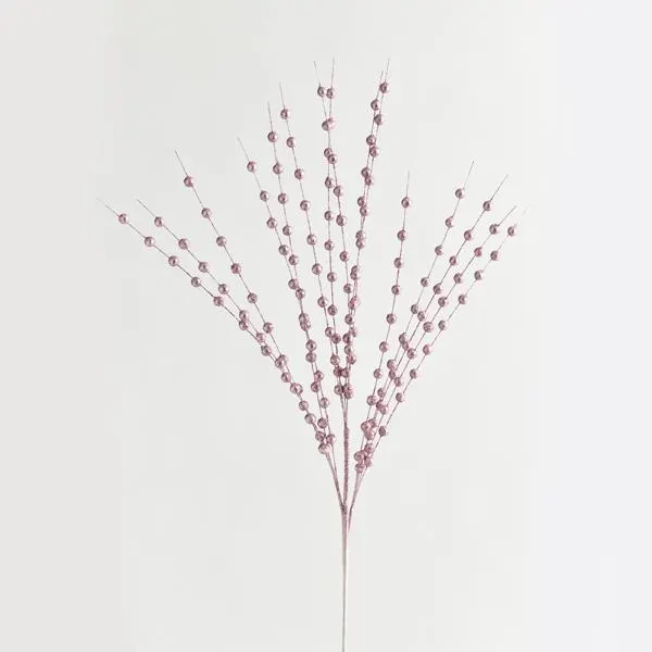 ΚΛΑΔΙ, ΡΟΖ, ΜΕ ΓΚΛΙΤΕΡ ΠΕΡΛΕΣ, 150cm
