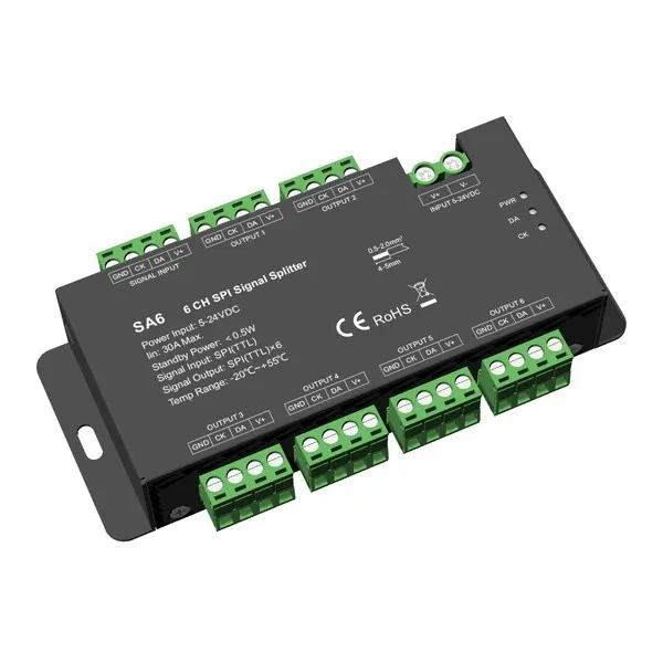 SPI SPLITER (PIXEL) ''SA6'' 1 ΟΜΑΔΑ ΣΕ 6 ΟΜΑΔΕΣ 5-24VDC